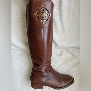 TORY BURCH genuine leather riding boots